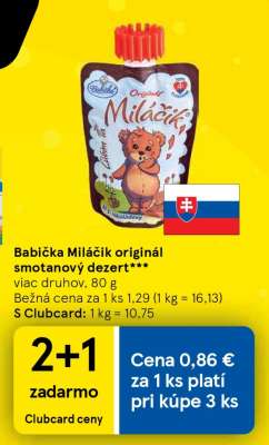 Babička Miláčik originál smotanový dezert