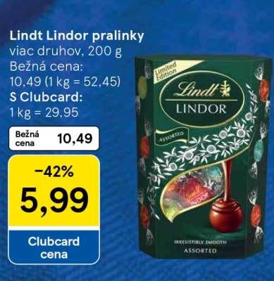 Lindt Lindor pralinky