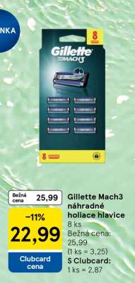 Gillette Mach3 náhradné holiace hlavice