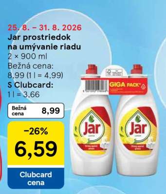JAR Prostriedok na umývanie riadu
