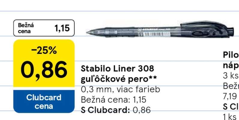 Stabilo Liner 308 guľôčkové pero
