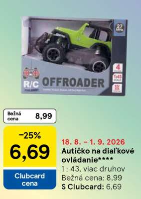 Autíčko na diaľkové ovládanie