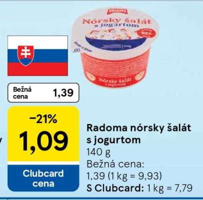 Radoma nórsky šalát s jogurtom