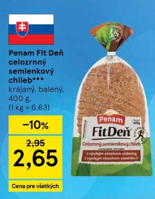 Penam Fit Deň celozrnný semienkový chlieb