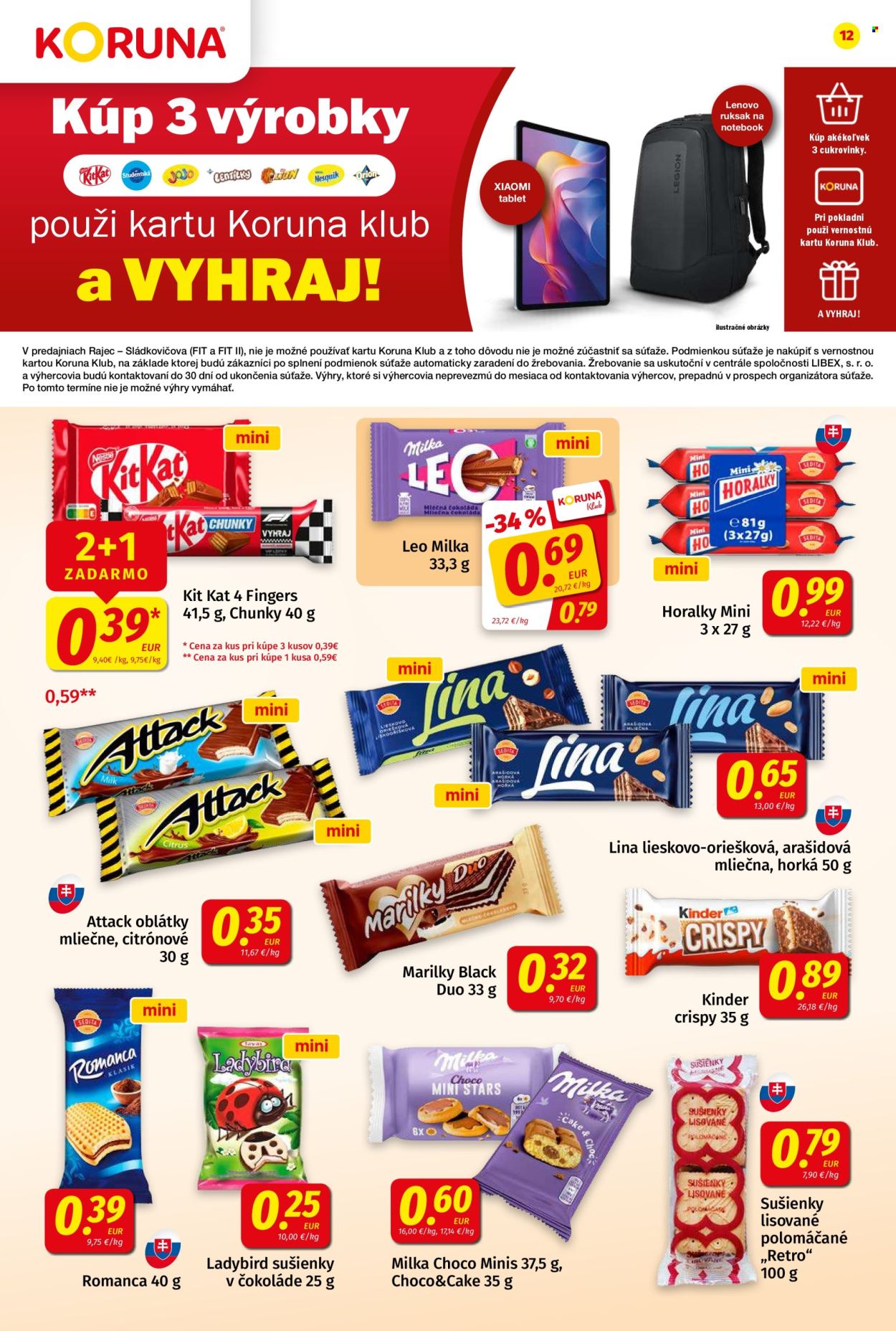 Leták Potraviny KORUNA - 28.8.2026 - 9.9.2026. Strana 12