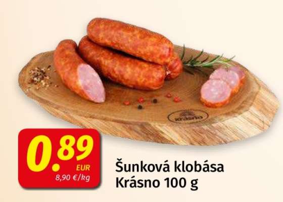Šunková klobása Krásno 100 g