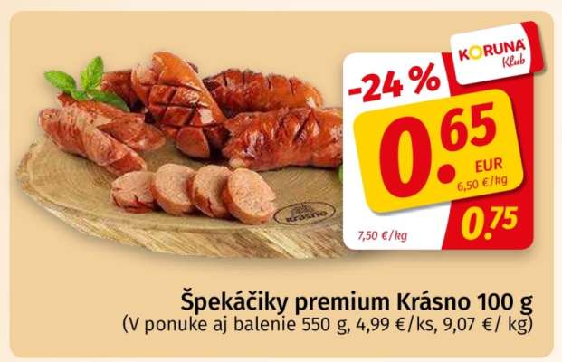 Špekáčiky premium Krásno 100 g