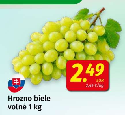 HROZNO BIELE VOĽNÉ 1 kg
