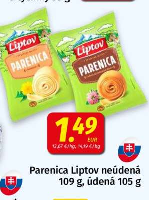 Parenica Liptov neúdená 109 g, údená 105 g