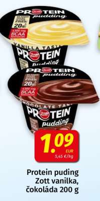 Protein puding Zott vanilka, čokoláda 200 g
