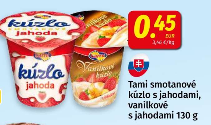 Tami smotanové kúzlo s jahodami, vanilkové s jahodami 130 g
