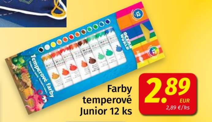 Farby temperové Junior 12 ks