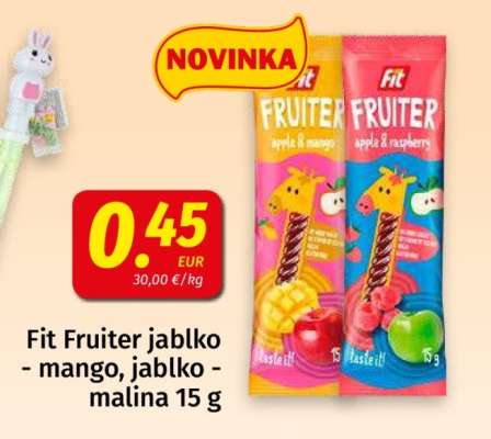 Fit Fruiter jablko - mango, jablko - malina 15 g