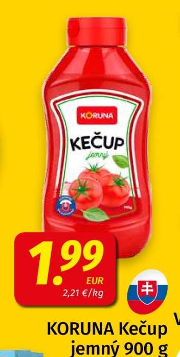 KORUNA Kečup jemný 900 g