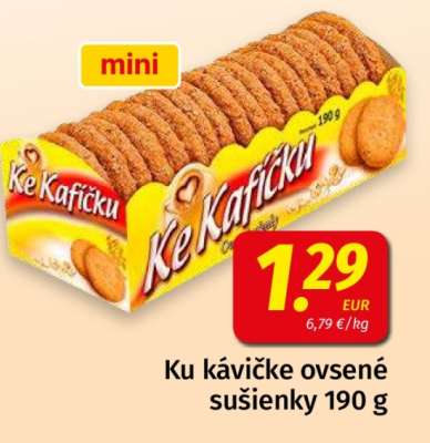 Ku kávičke ovsené sušienky 190 g