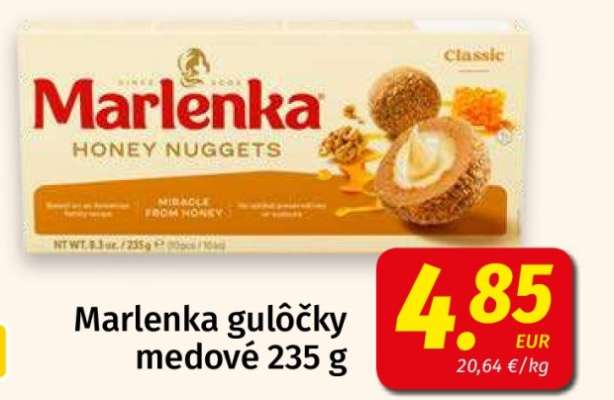 Marlenka guľôčky medové 235 g
