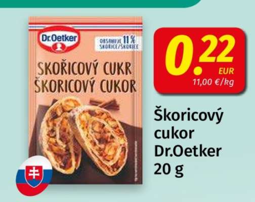 Škoricový cukor Dr.Oetker 20 g