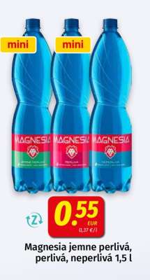Magnesia jemne perlivá, perlivá, neperlivá 1,5 l