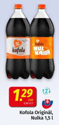 Kofola Originál, nulka 1,5 l