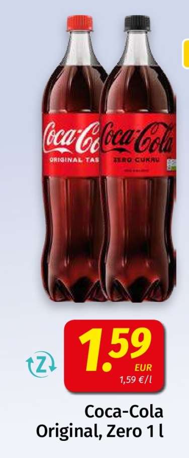 Coca-Cola Original, Zero 1 l