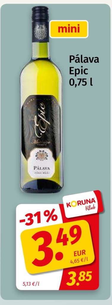 Pálava Epic 0,75 l