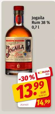 Jogaila Rum 38 % 0,7 l