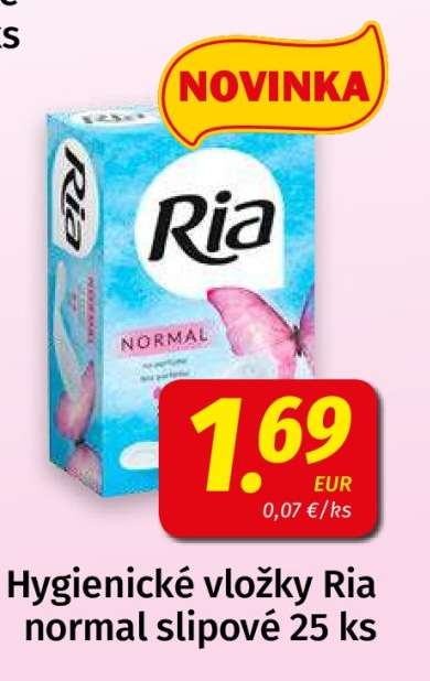 Hygienické vložky Ria normal slipové 25 ks