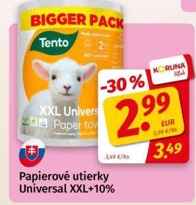 Papierové utierky Universal XXL + 10 %