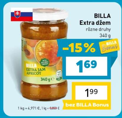 BILLA Extra džem