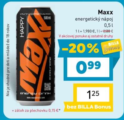 Maxx energetický nápoj, 0,5 l
