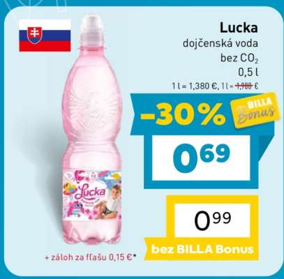 Lucka dojčenská voda bez CO₂ 0,5 l
