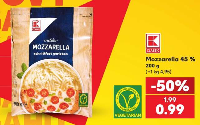 Mozzarella 45 % 200 g