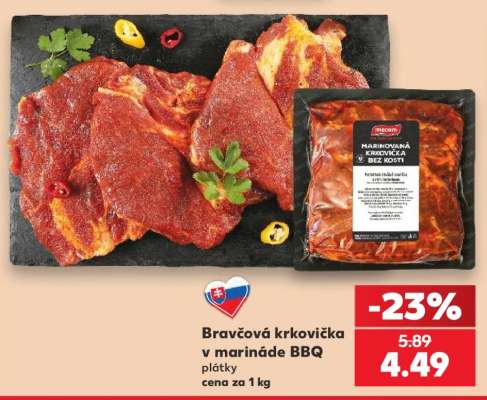 Bravčová krkovička v marináde BBQ