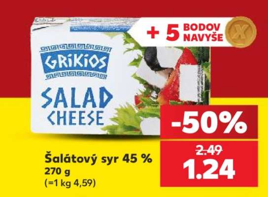 Šalátový syr 45 %