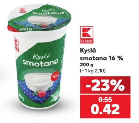 Kyslá smotana 16 % 200 g