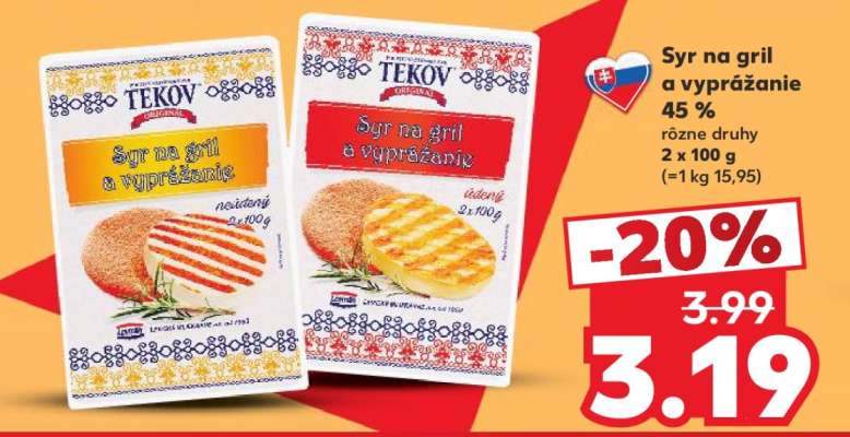 Syr na gril a vyprážanie 45 %