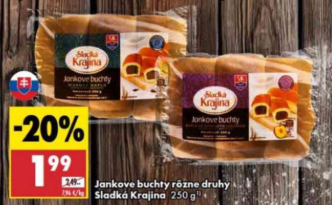 Jankove buchty rôzne druhy Sladká Krajina 250 g