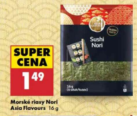 Morské riasy nori Asia Flavours 16 g