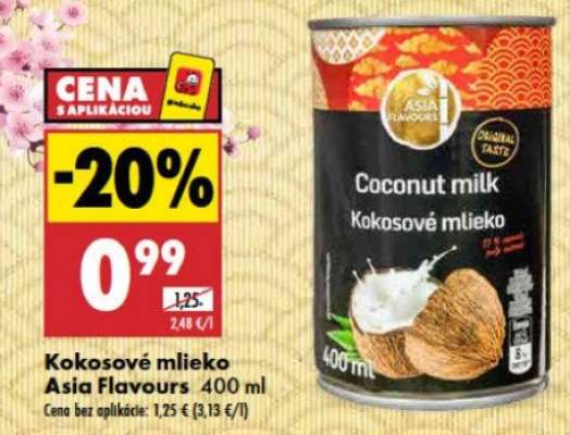 Kokosové mlieko Asia Flavours 400 ml