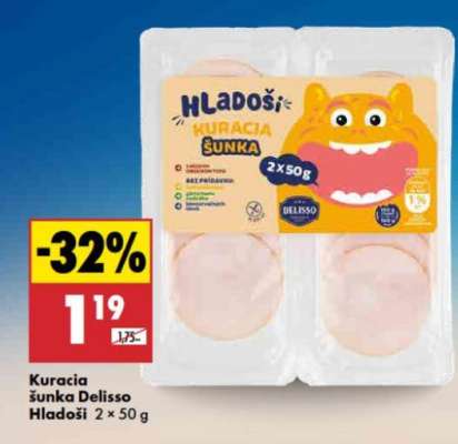 Kuracia šunka Delisso Hladoši 2 × 50 g