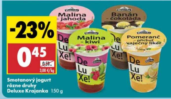 Smotanový jogurt rôzne druhy Deluxe Krajanka 150 g