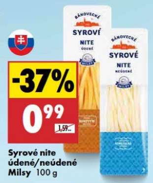 Syrové nite údené/neúdené Milsy 100 g