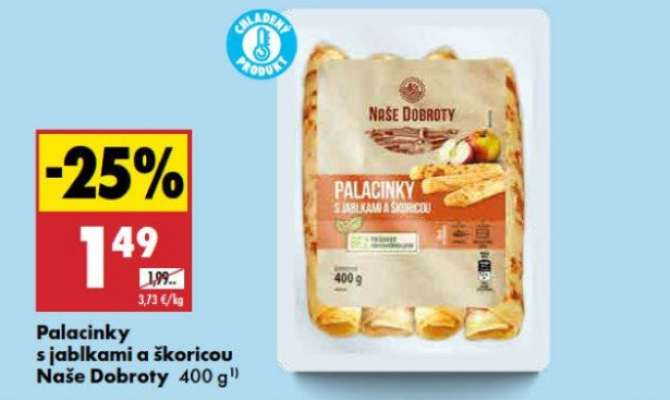 Palacinky s jablkami a škoricou Naše dobroty 400 g