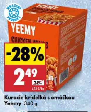 Kuracie krídelká s omáčkou Yeemy 340 g