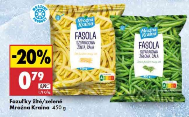 Fazuľky žlté/zelené Mrožna kraina 450 g