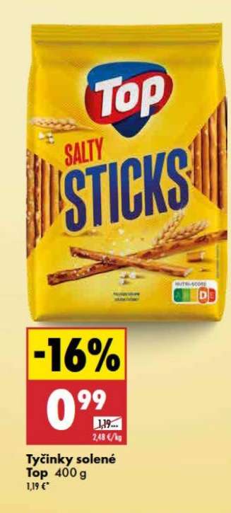 Tyčinky solené Top 400 g