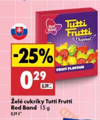 Želé cukríky Tutti Frutti Red Band 15 g