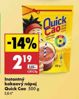 Instantný kakaový nápoj Quick Cao 500 g