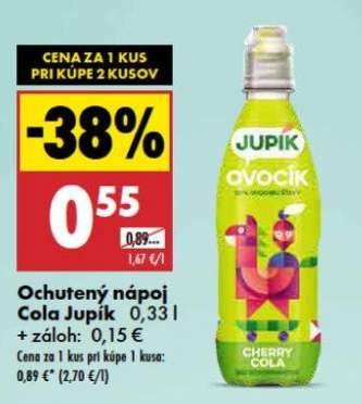 Ochutený nápoj Cola Jupik 0,33 l