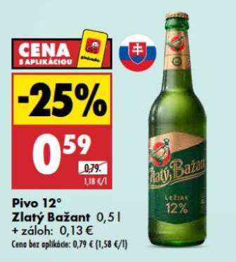 Pivo 12° Zlatý bažant 0,5 l